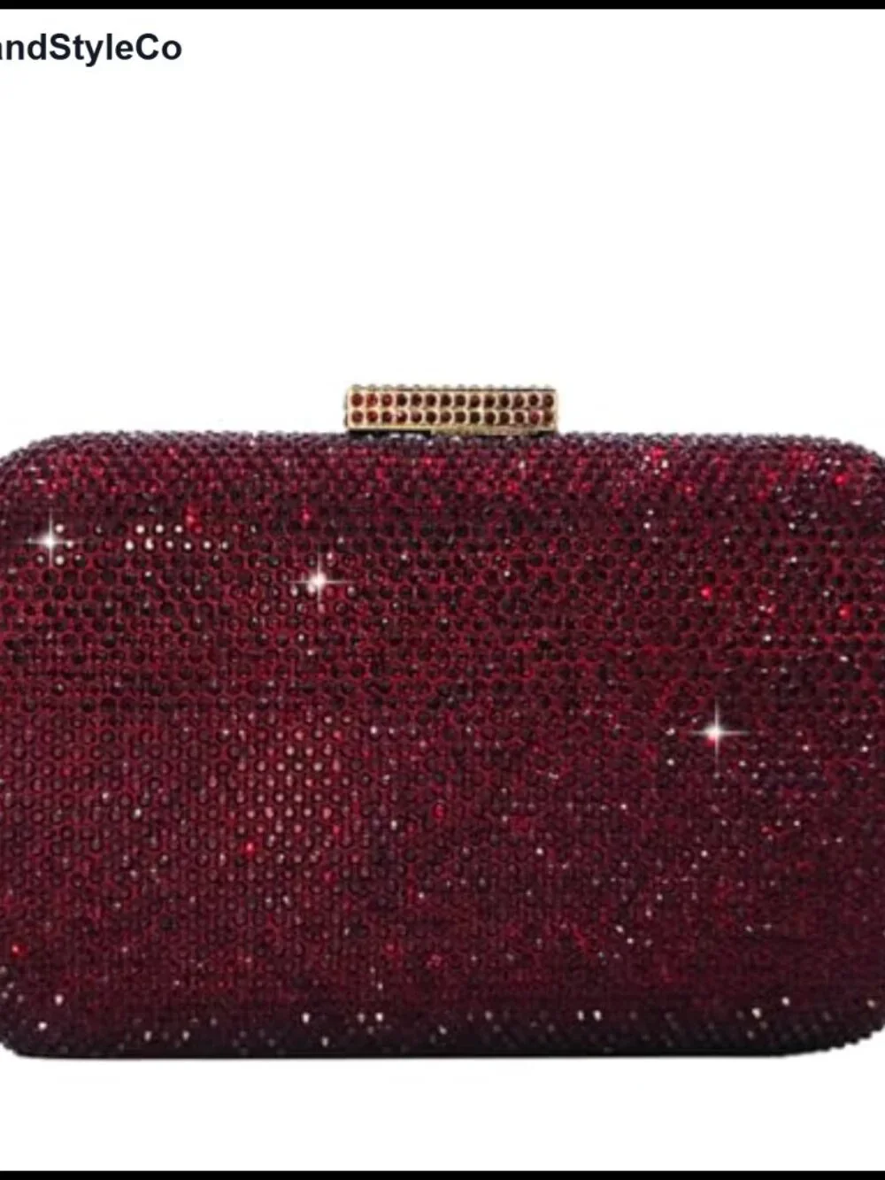 Crystal Rhinestone Evening Clutch Satin Metal Frame Push Clasp Shoulder
